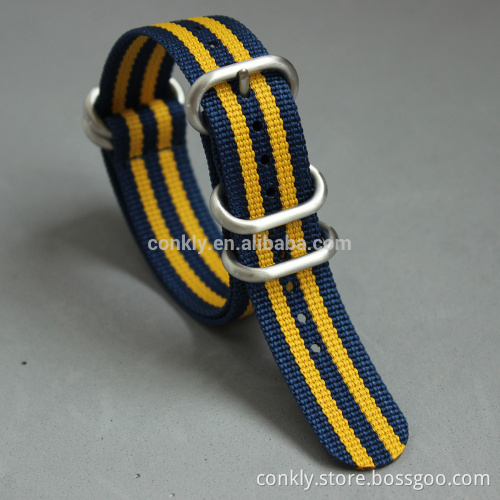 20mm nylon ZULU watch strap with brushed buckle hardware for man watches